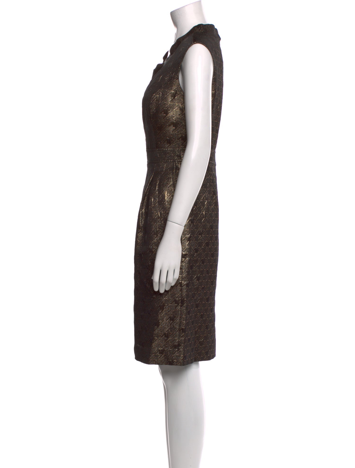 Badgley Mischka Printed Knee-Length Dress