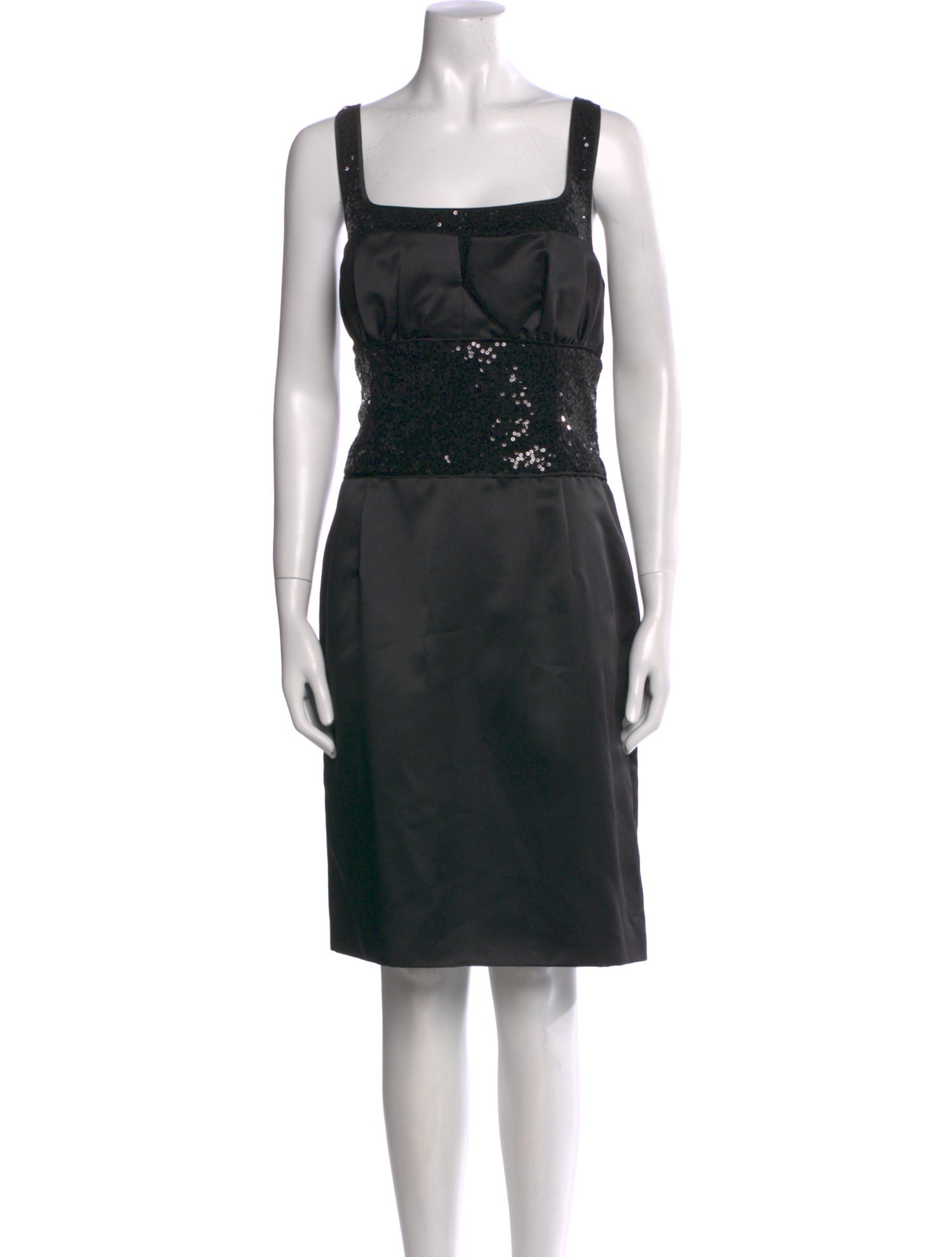 Badgley Mischka Square Neckline Knee-Length Dress w/ Tags