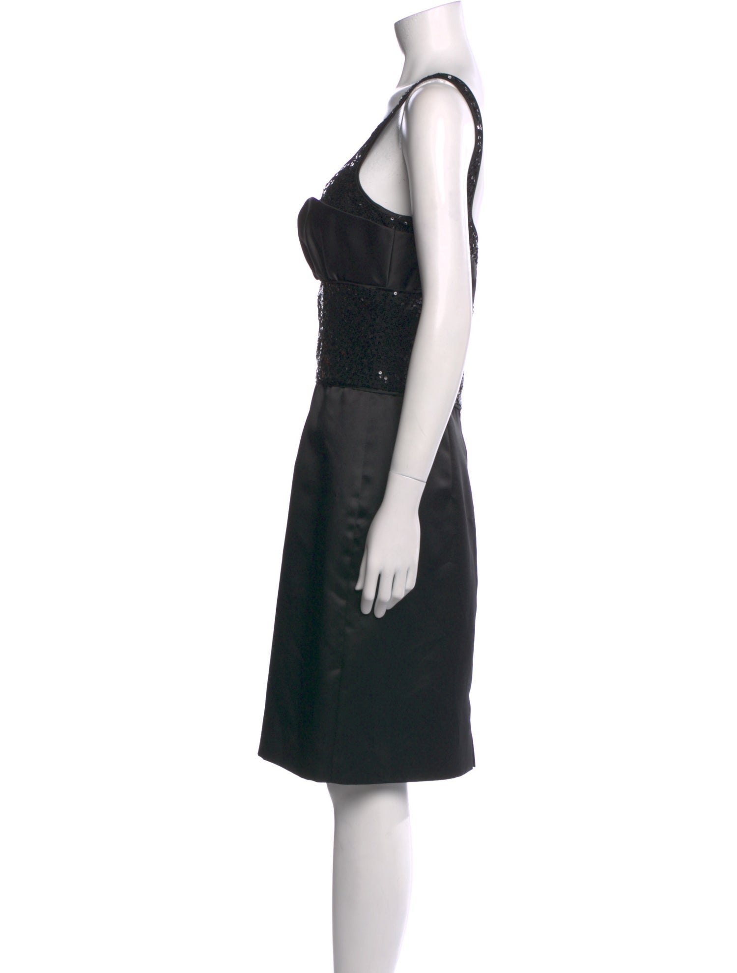 Badgley Mischka Square Neckline Knee-Length Dress w/ Tags