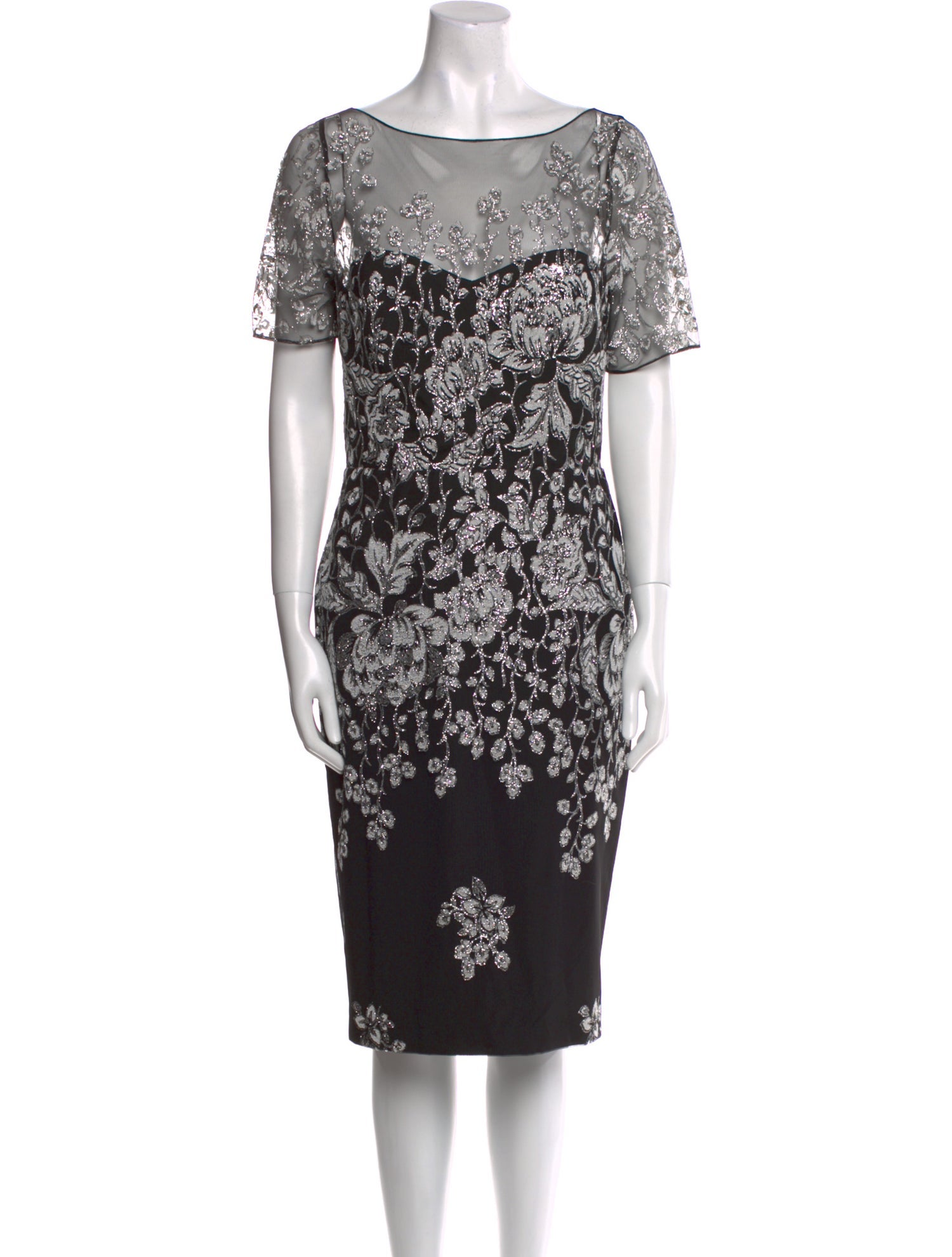 Badgley Mischka Floral Print Mini Dress