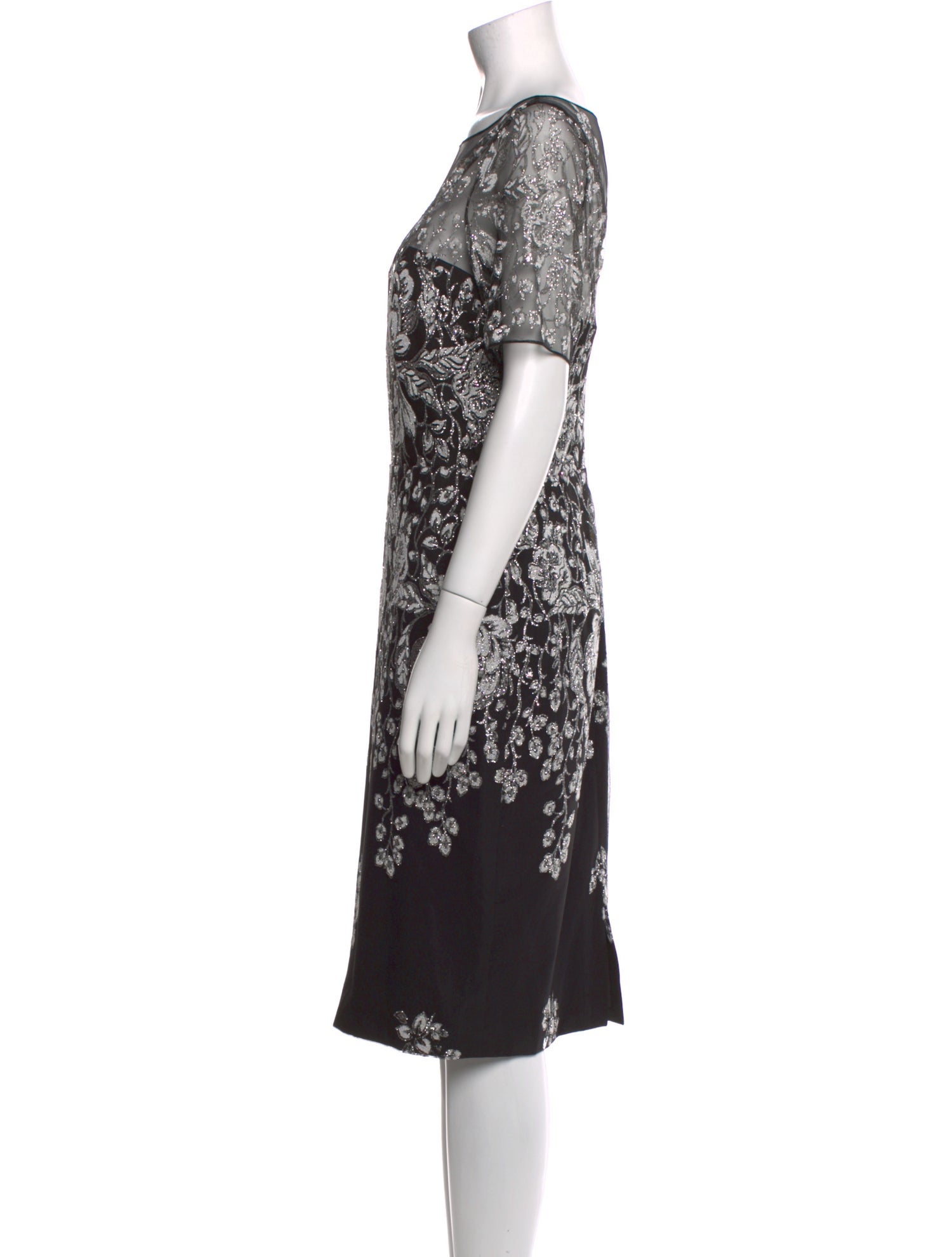 Badgley Mischka Floral Print Mini Dress