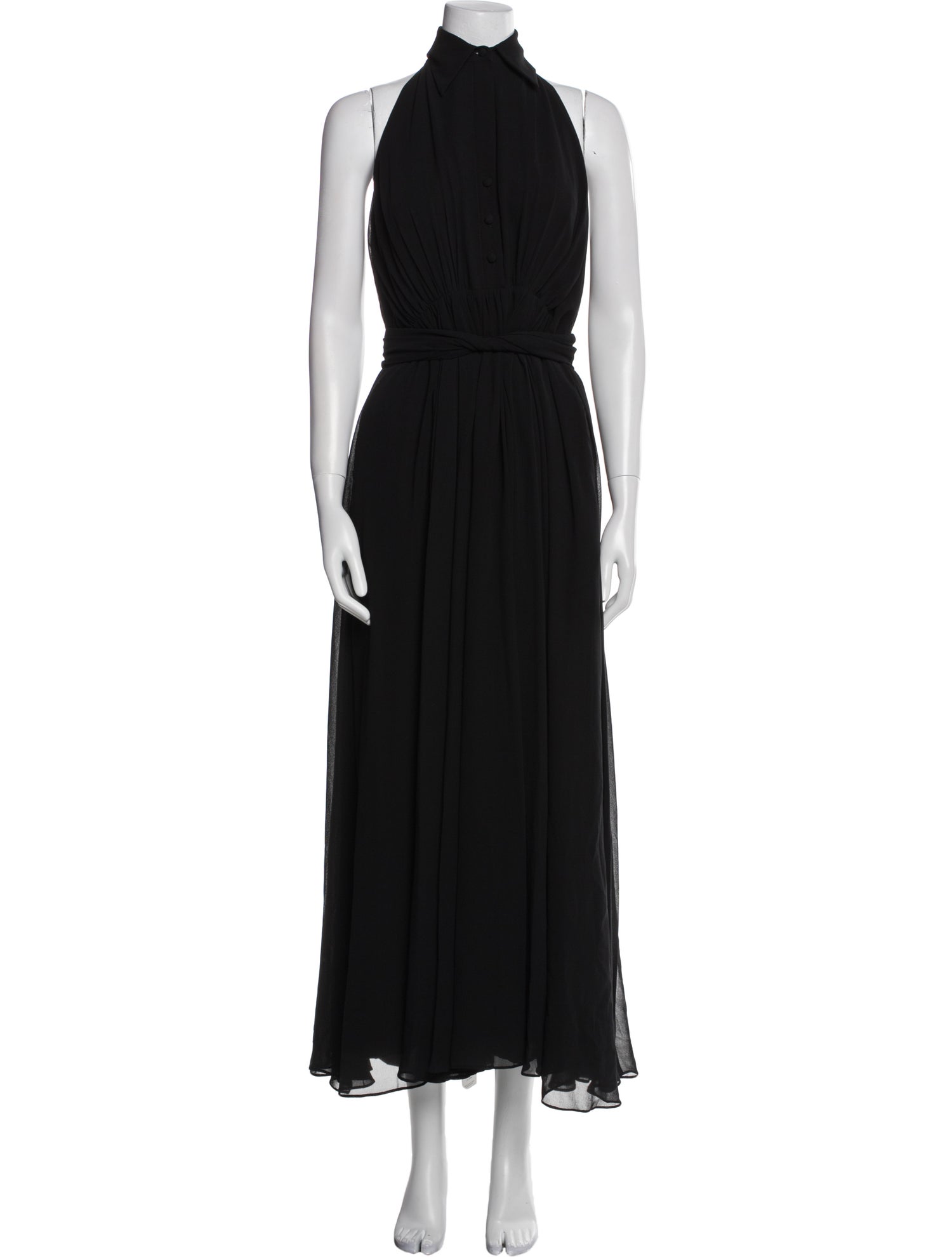 Badgley Mischka Mock Neck Long Dress