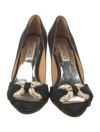 Badgley Mischka Satin Bow Accents Sandals
