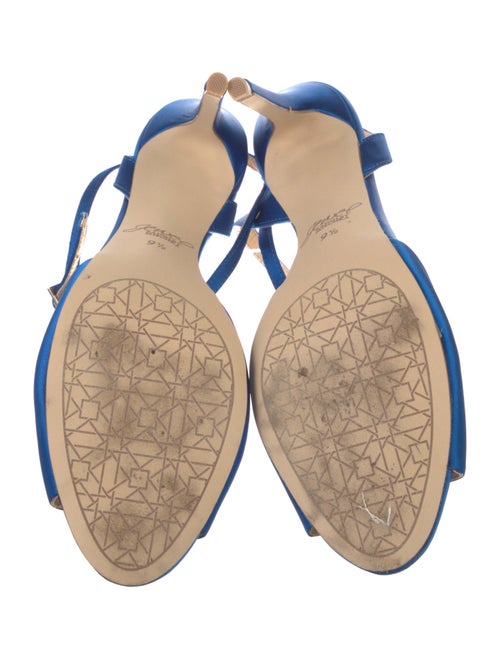 Badgley Mischka Satin Crystal Embellishments Sandals