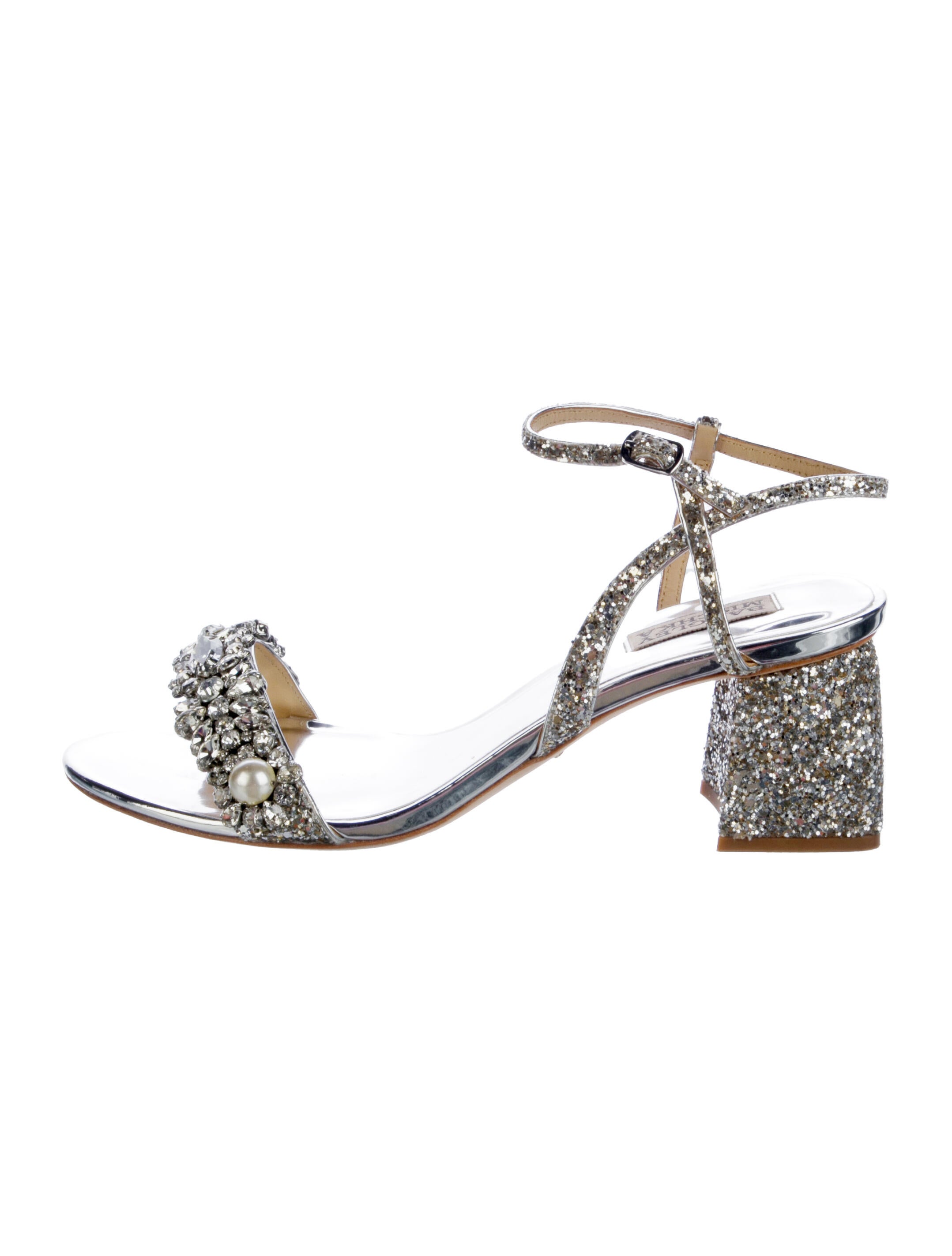 Badgley Mischka Glitter Sandals