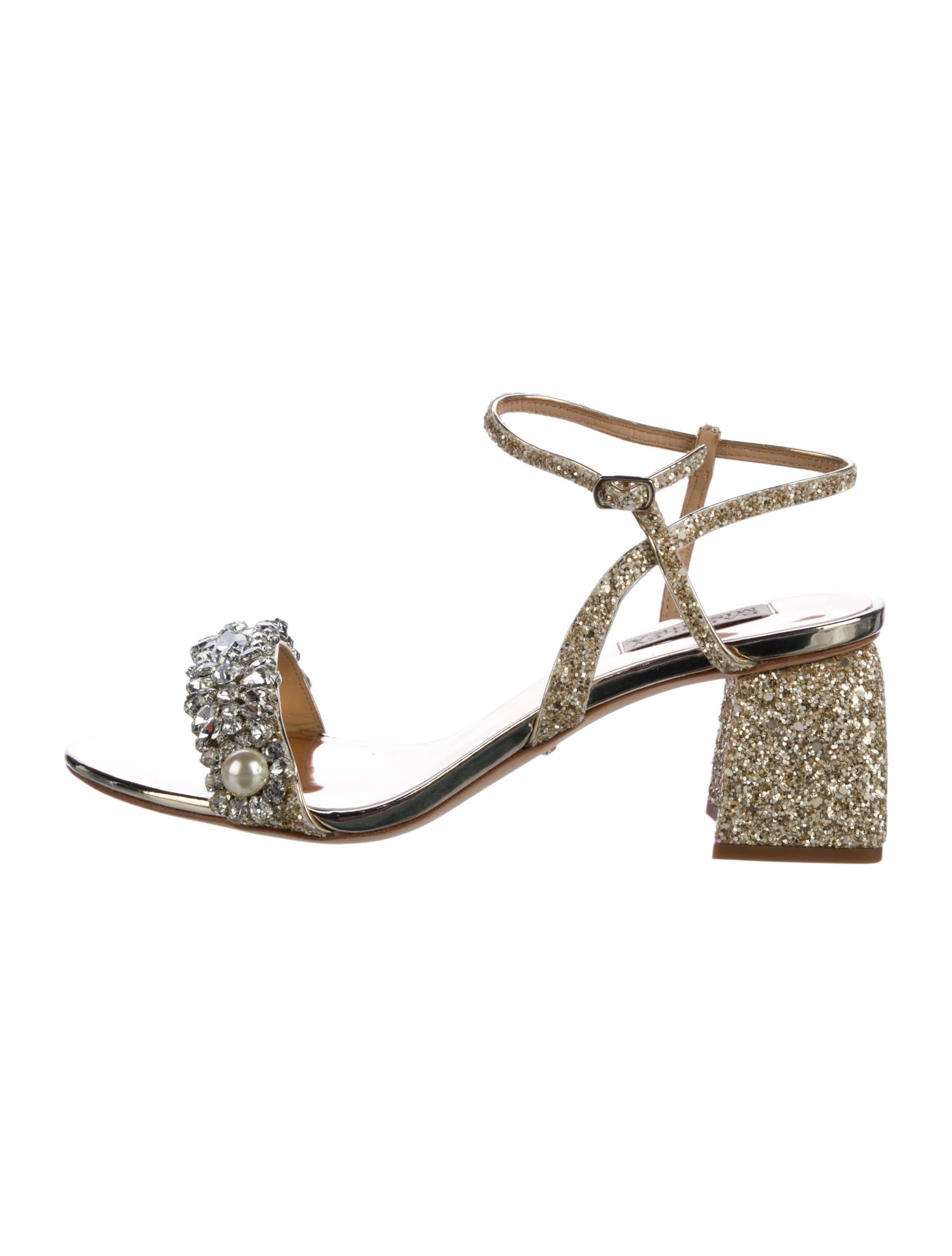 Badgley Mischka Glitter Sandals