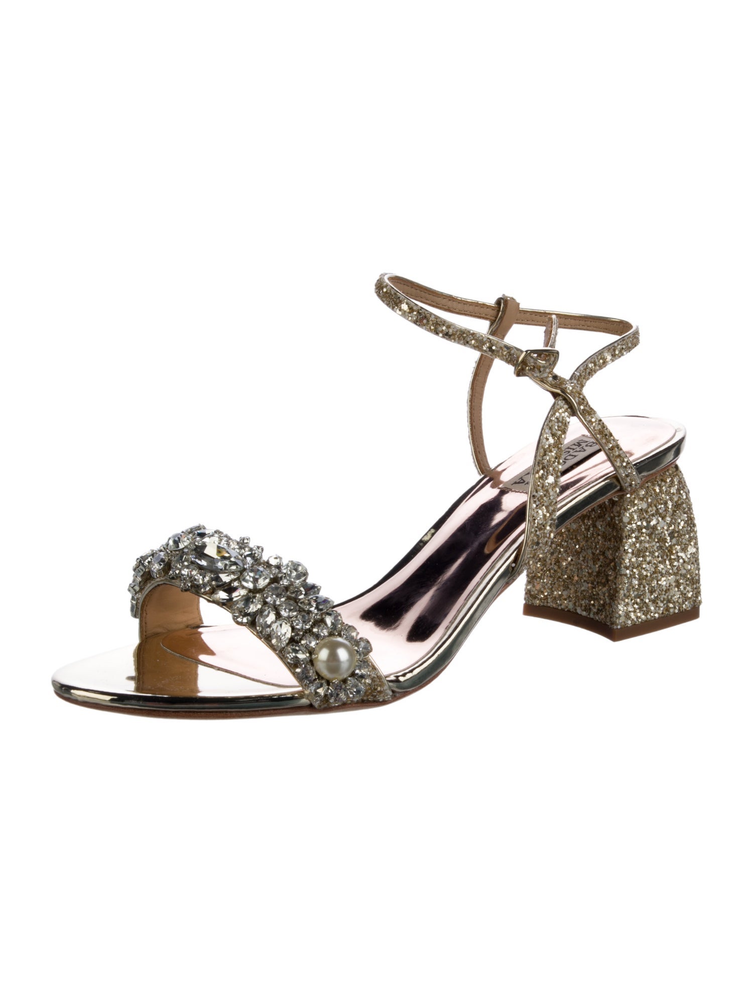 Badgley Mischka Glitter Sandals