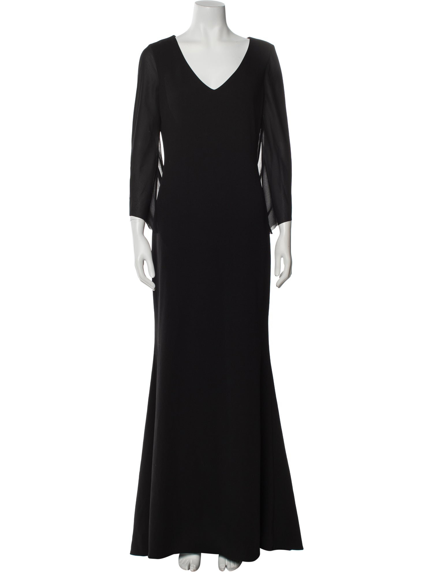 Badgley Mischka V-Neck Long Dress