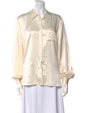 Badgley Mischka Long Sleeve Button-Up Top