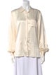 Badgley Mischka Long Sleeve Button-Up Top