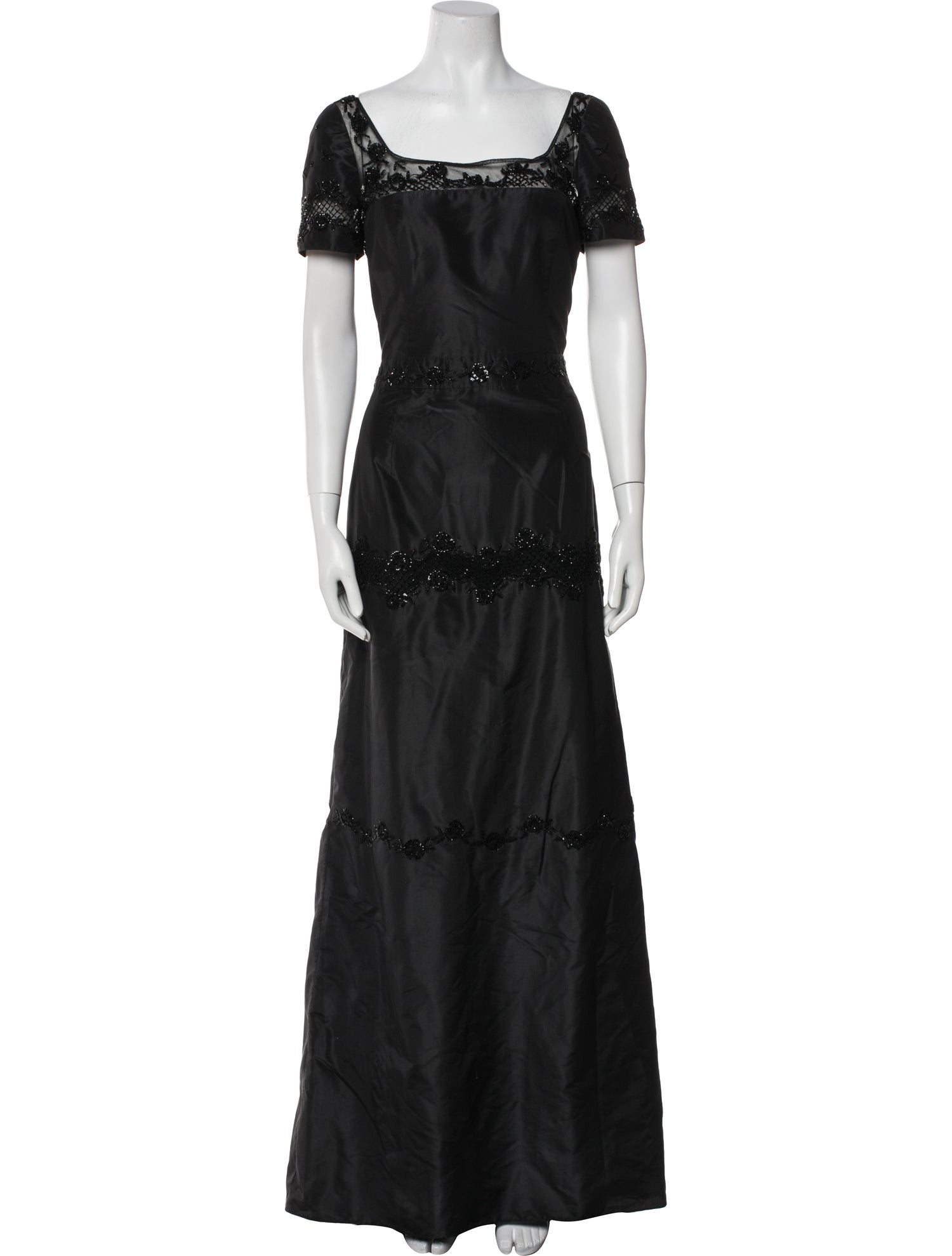 Badgley Mischka Silk Long Dress