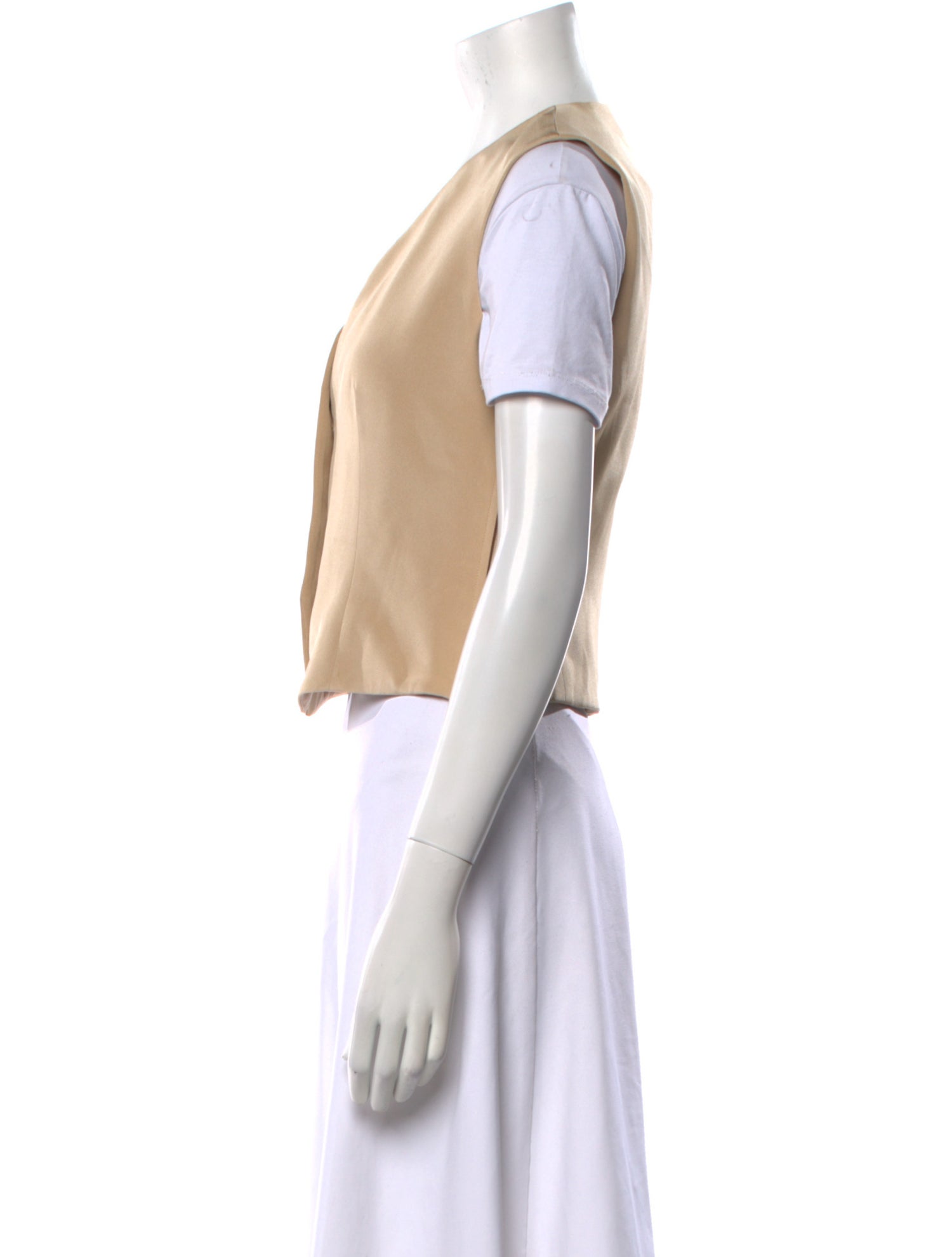 Badgley Mischka Silk V-Neck Crop Top