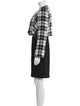 Badgley Mischka Plaid Print Embroidered Accent Dress Set