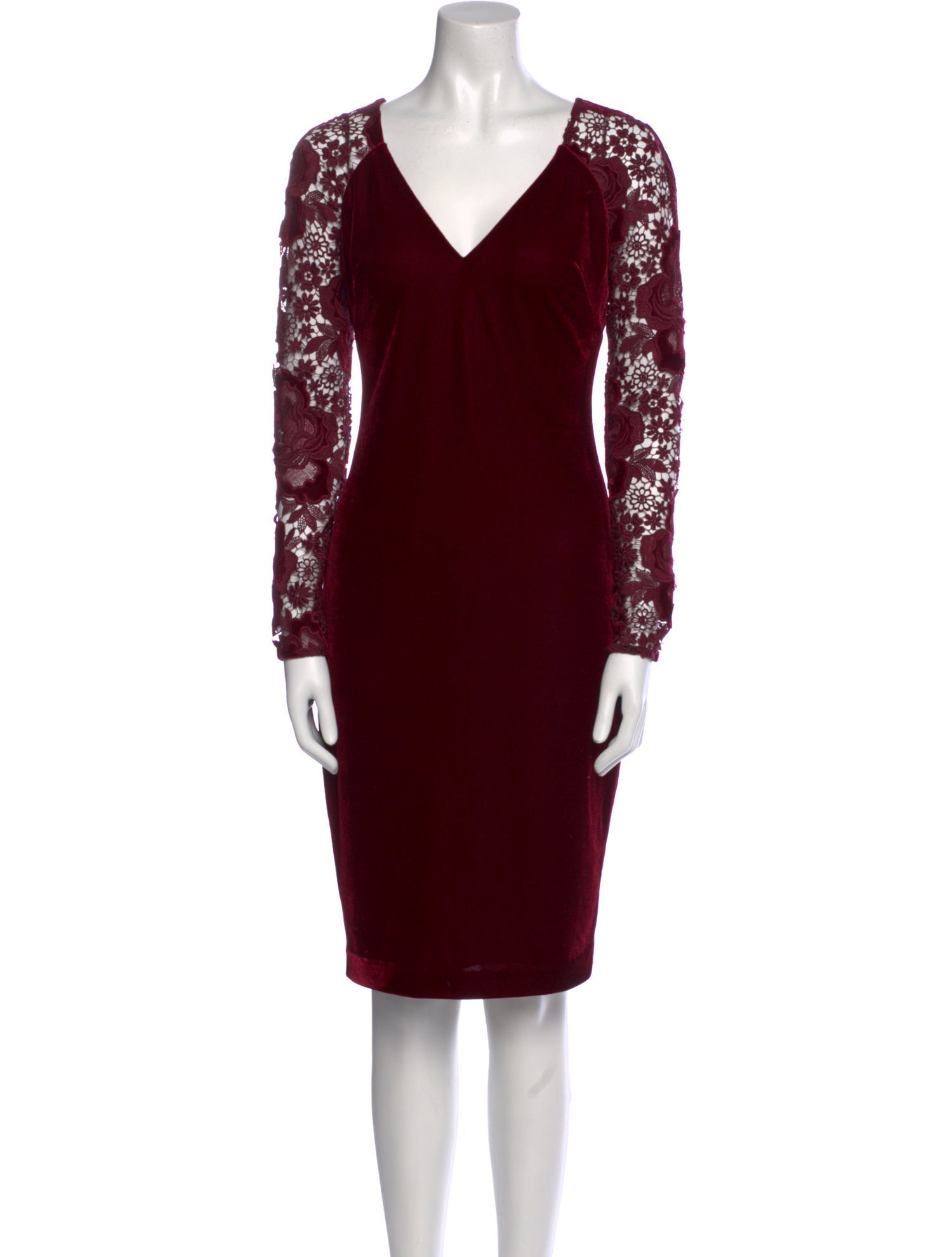Badgley Mischka V-Neck Mini Dress