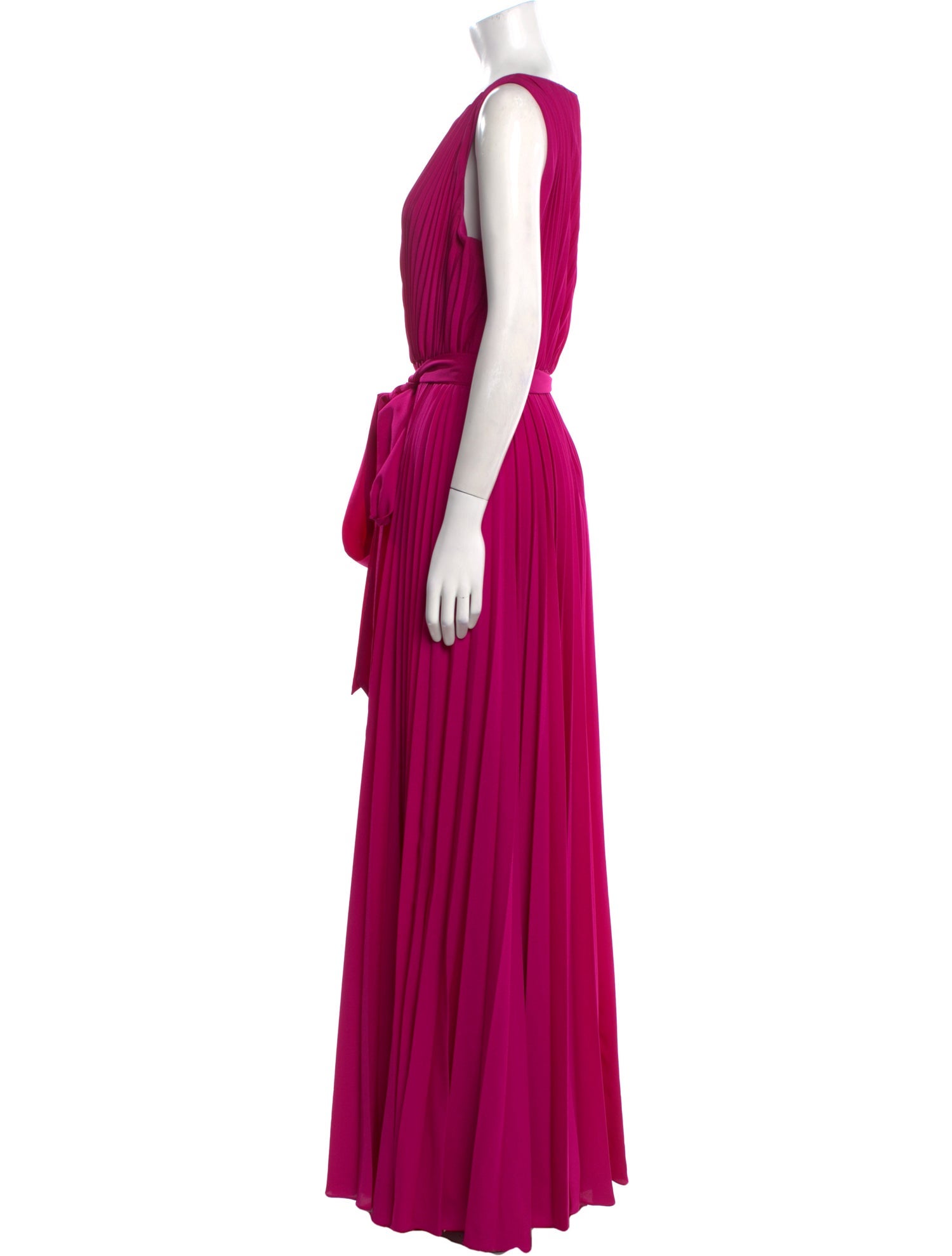 Badgley Mischka Bateau Neckline Long Dress