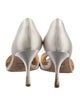 Badgley Mischka Satin Crystal Embellishments D'Orsay Pumps