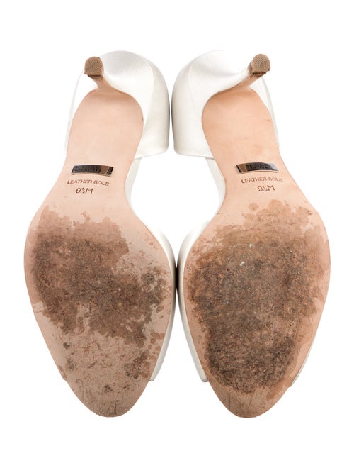 Badgley Mischka Satin Crystal Embellishments D'Orsay Pumps