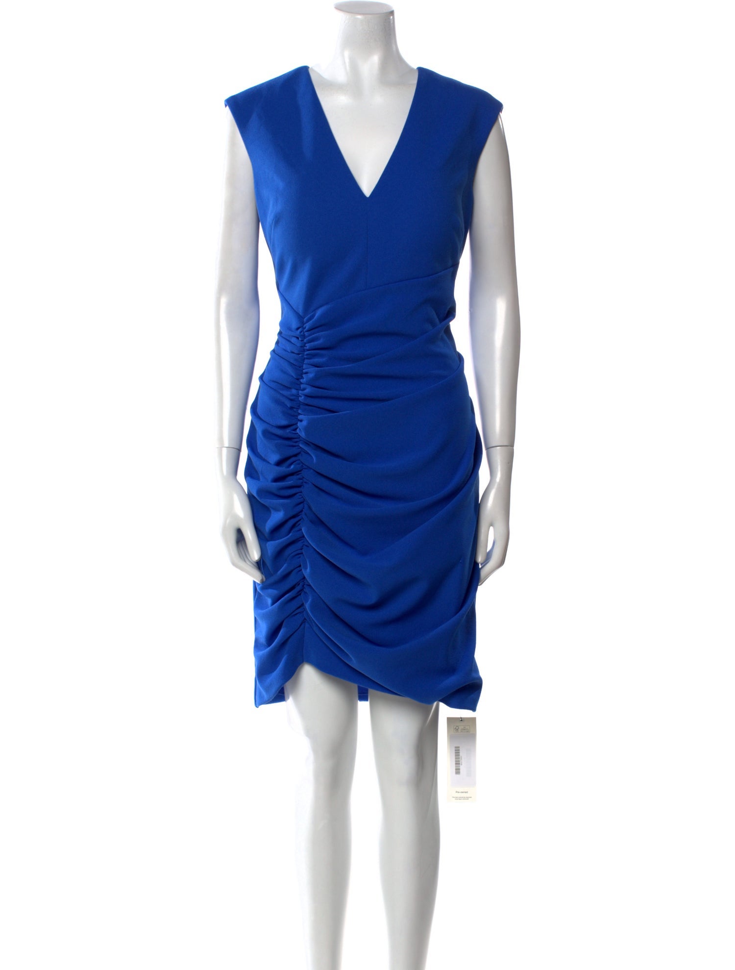 Badgley Mischka V-Neck Knee-Length Dress