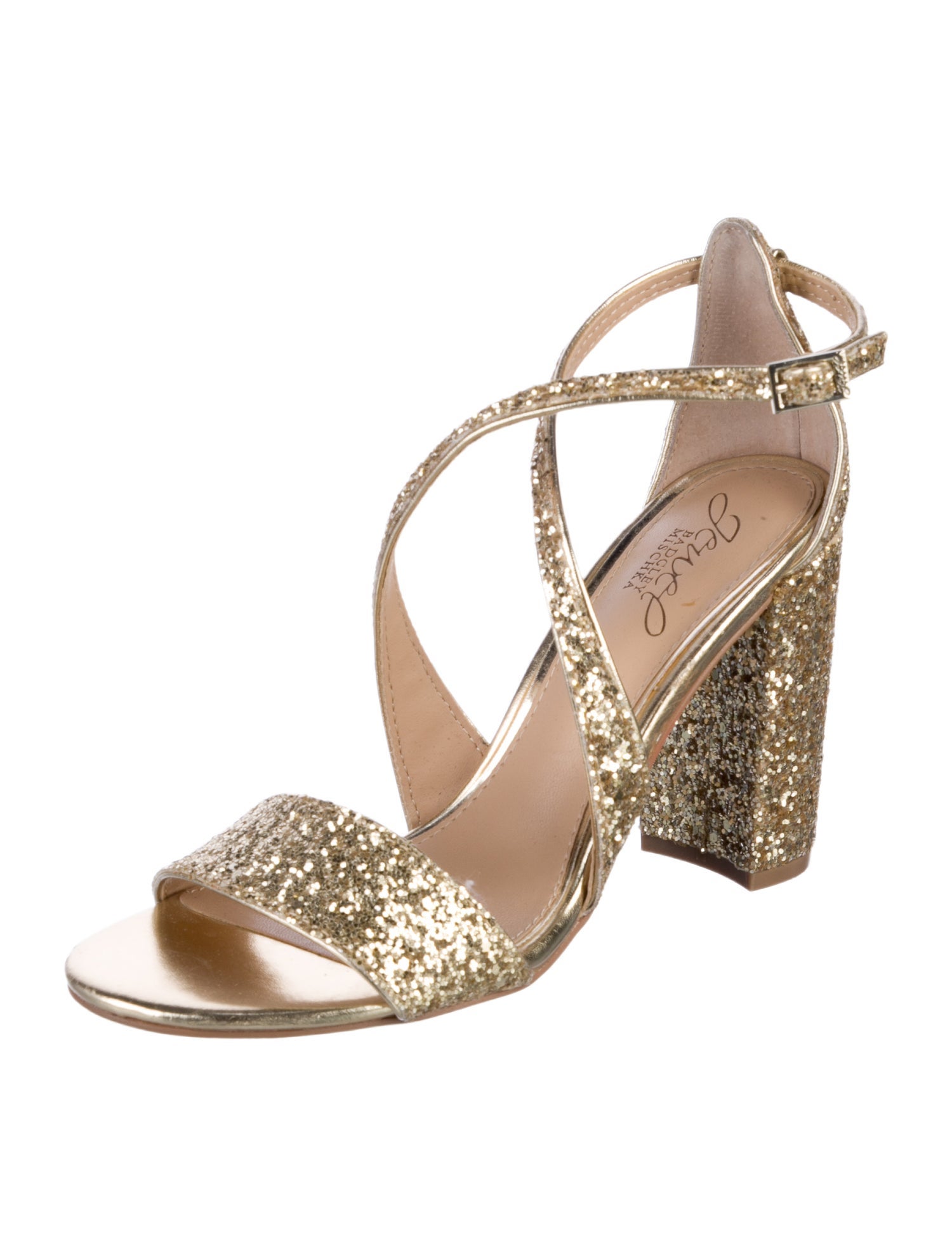 Badgley Mischka Glitter Sandals