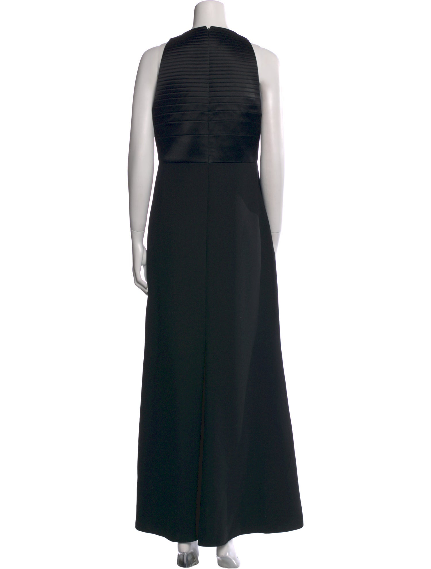 Badgley Mischka Crew Neck Long Dress