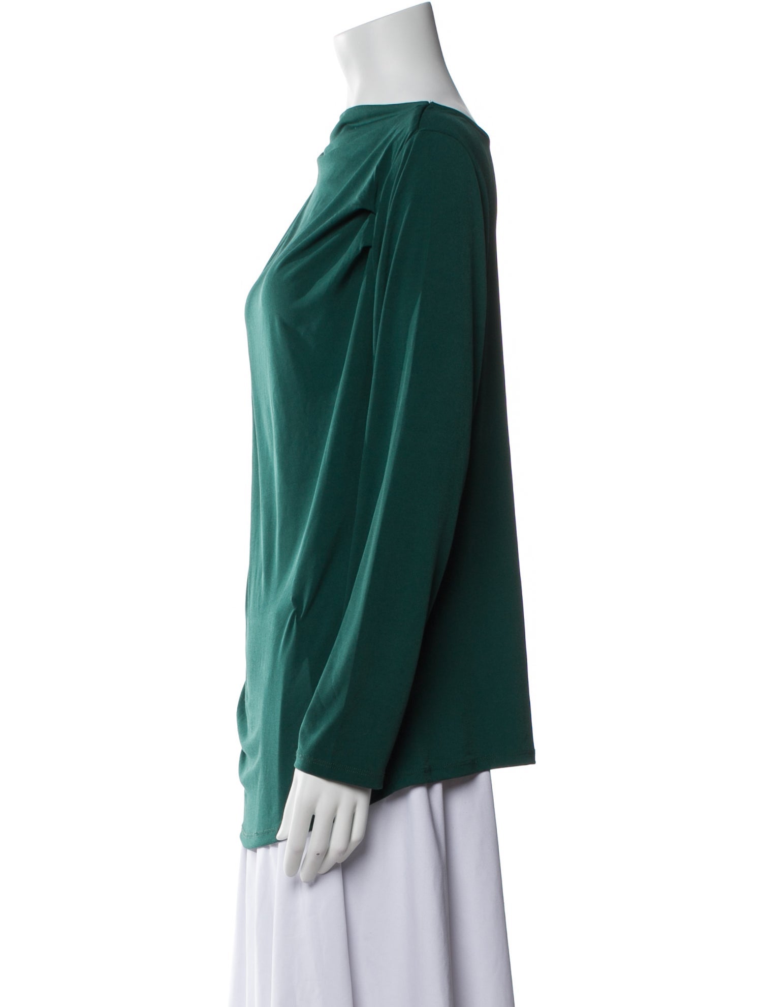 Badgley Mischka Bateau Neckline Long Sleeve Tunic