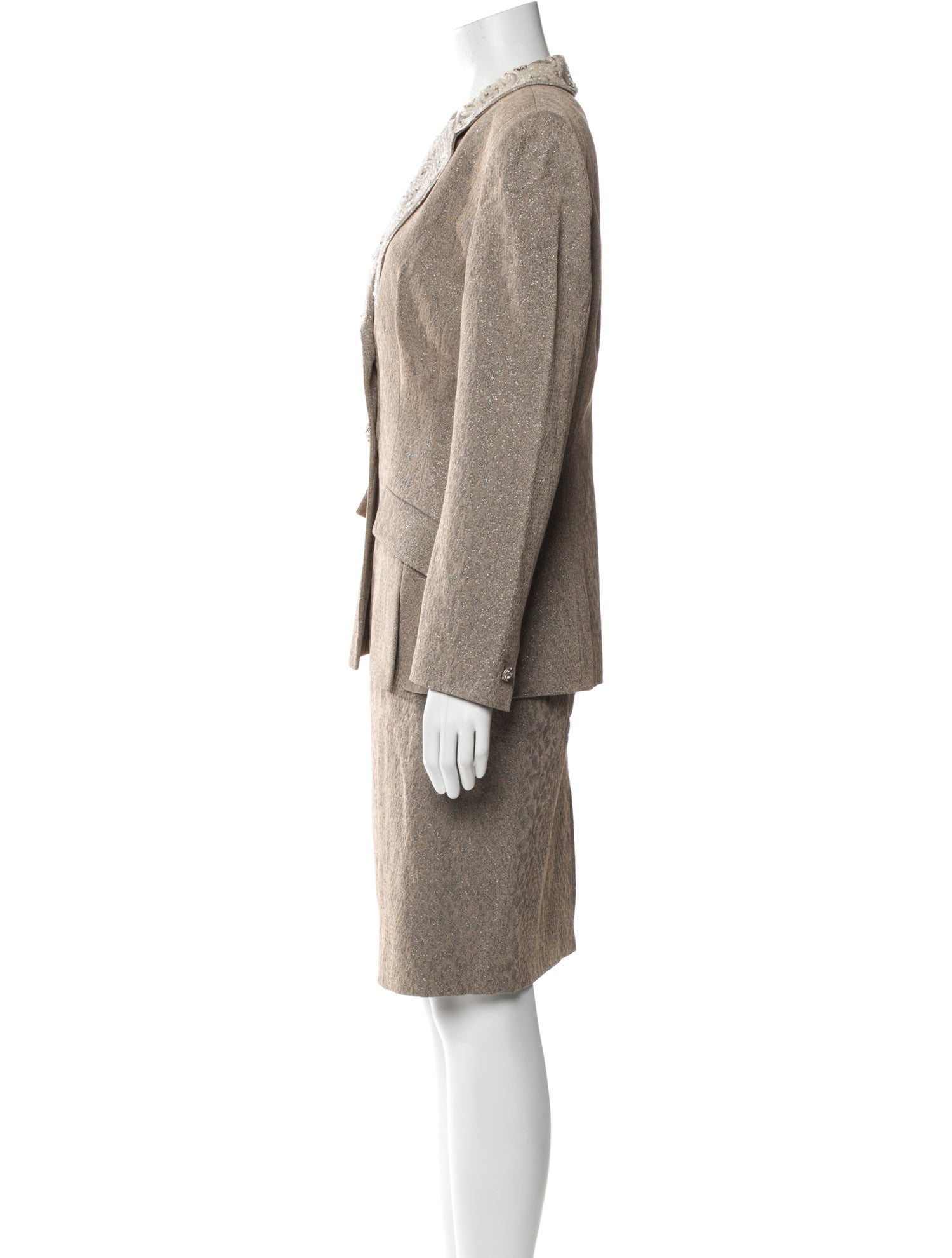 Badgley Mischka Vintage Wool Skirt Suit