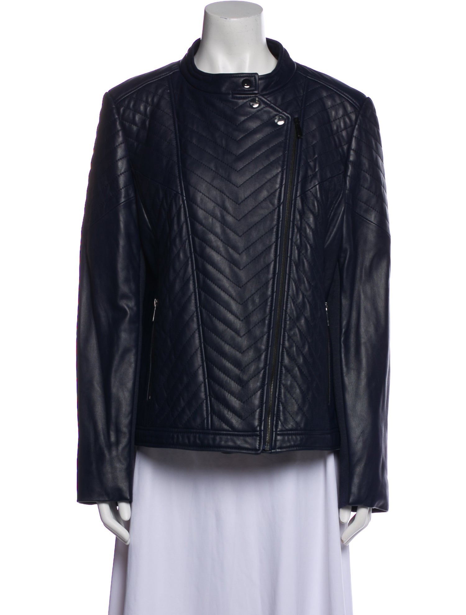 Badgley Mischka Leather Biker Jacket