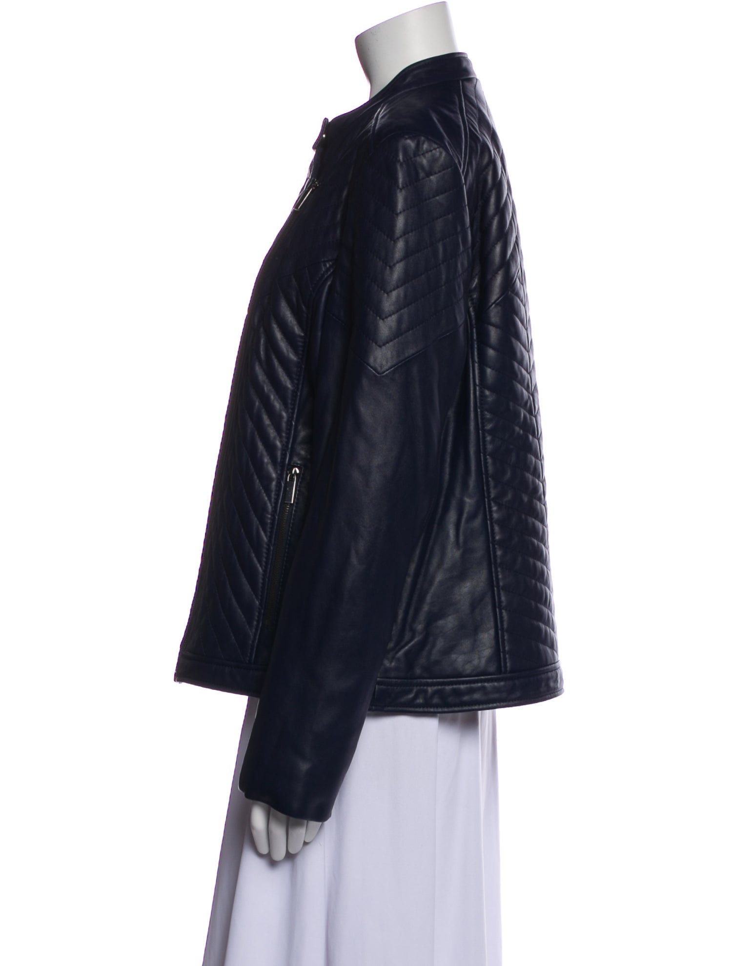 Badgley Mischka Leather Biker Jacket