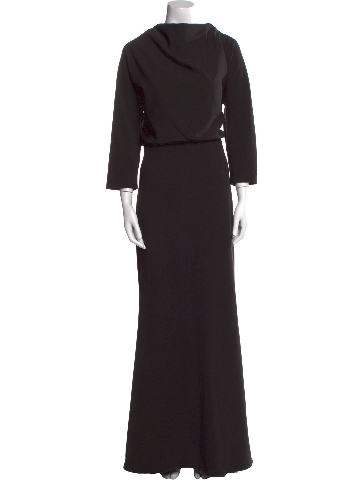 Badgley Mischka Cowl Neck Long Dress