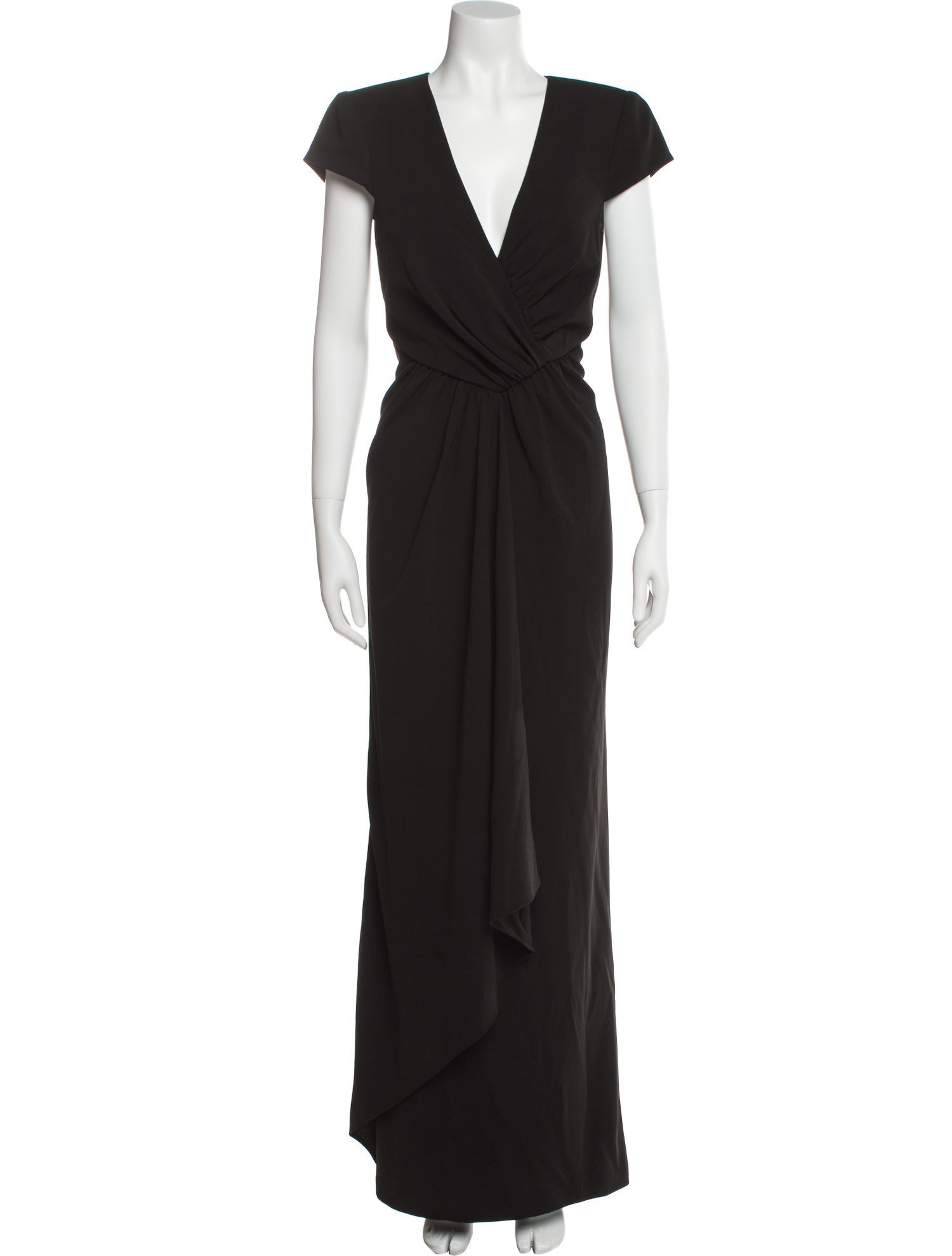 Badgley Mischka V-Neck Long Dress