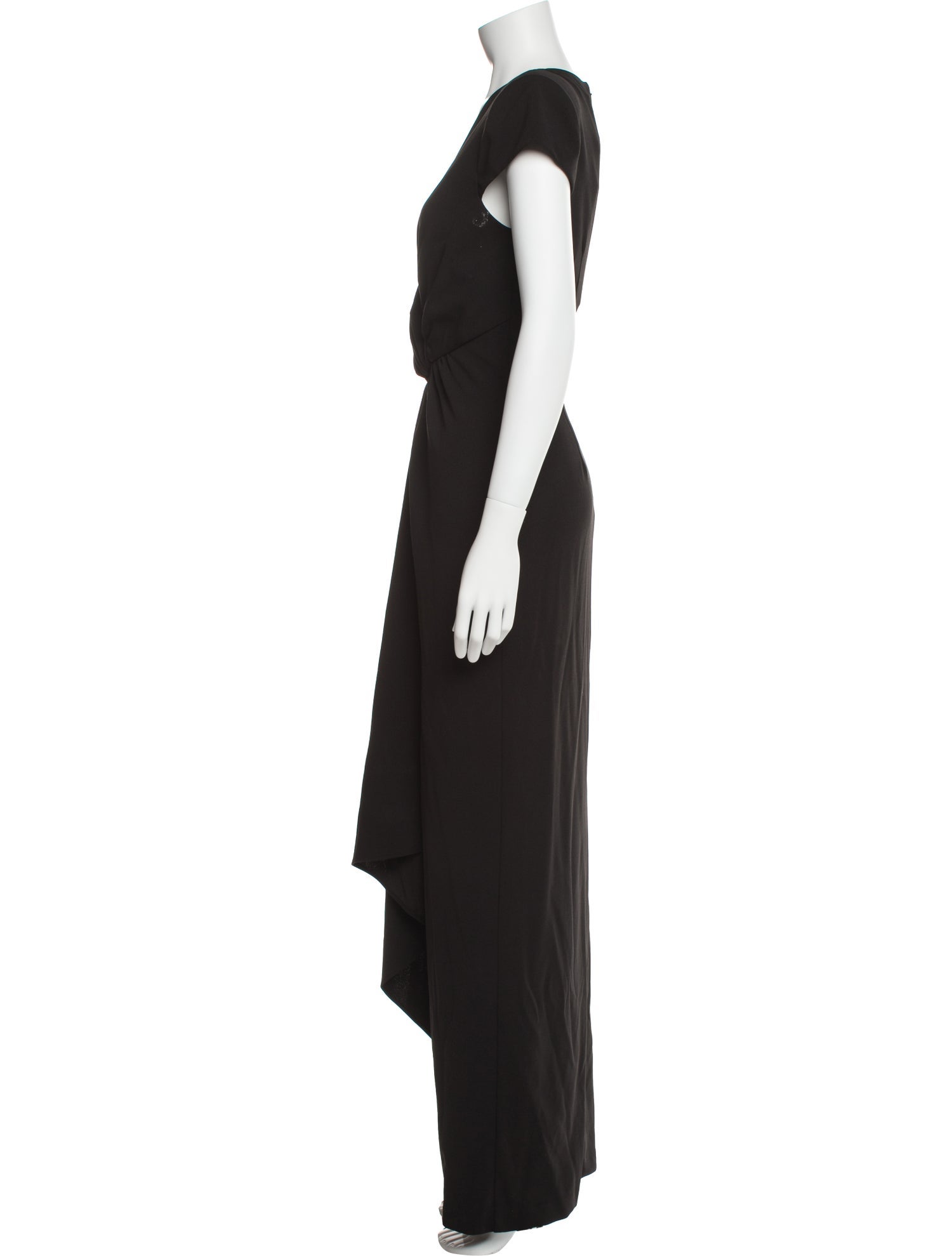 Badgley Mischka V-Neck Long Dress