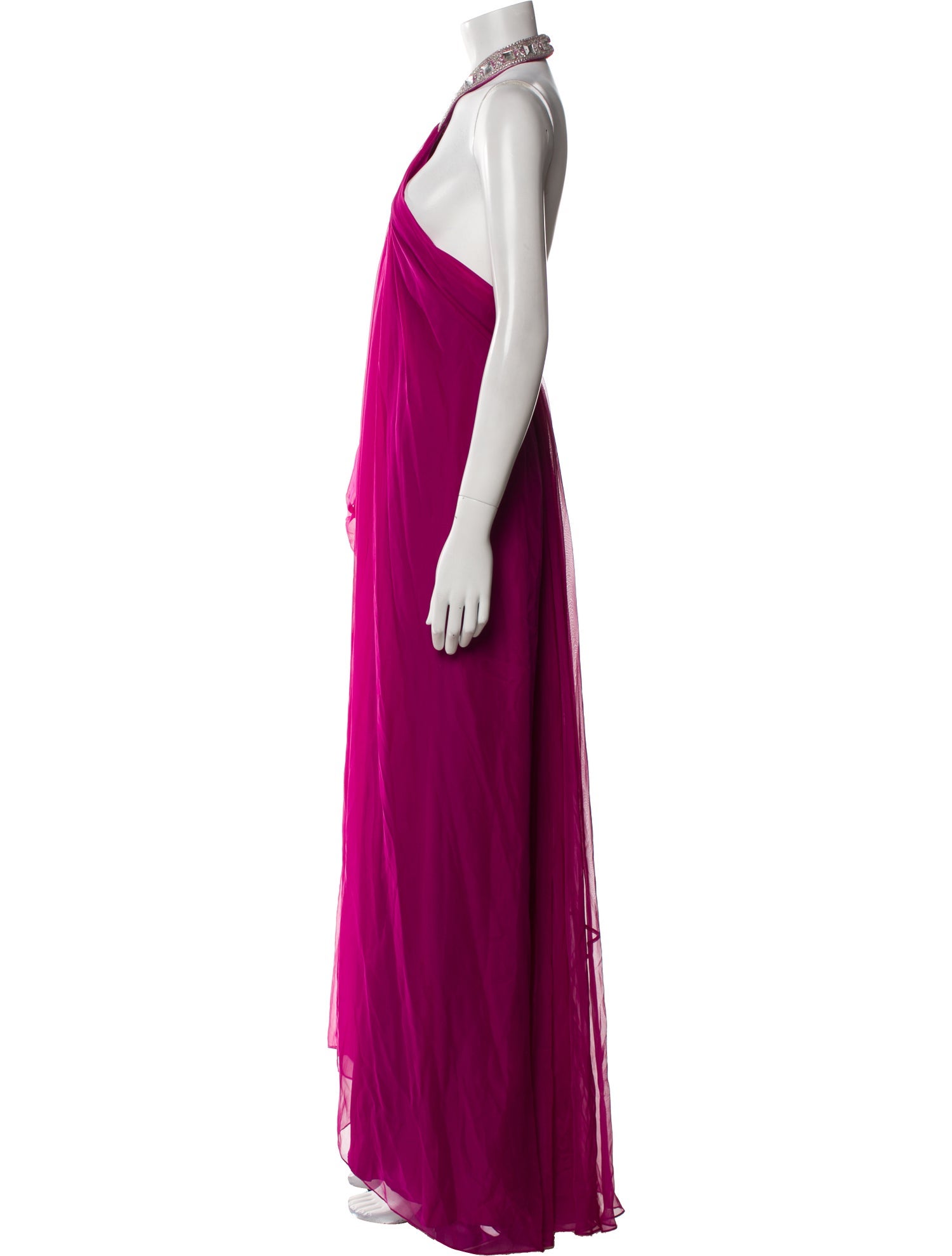 Badgley Mischka Silk Long Dress