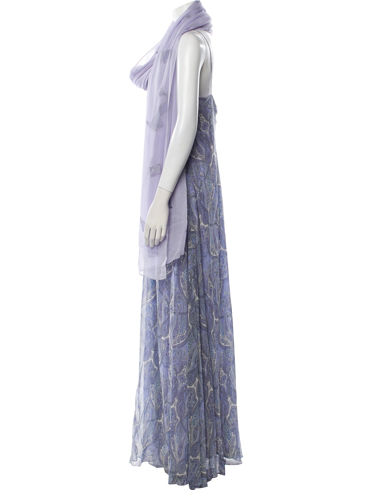 Badgley Mischka Silk Long Dress
