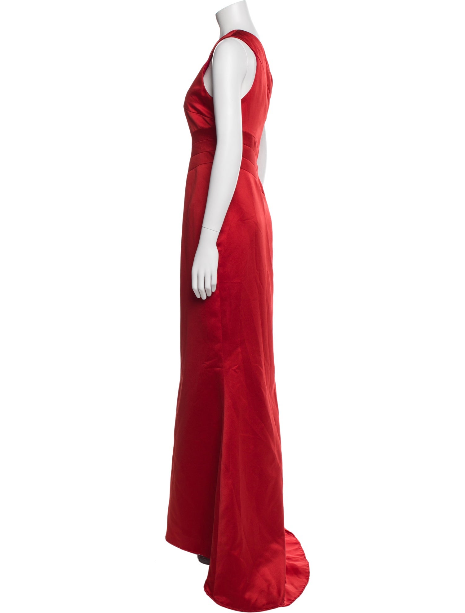 Badgley Mischka One-Shoulder Long Dress