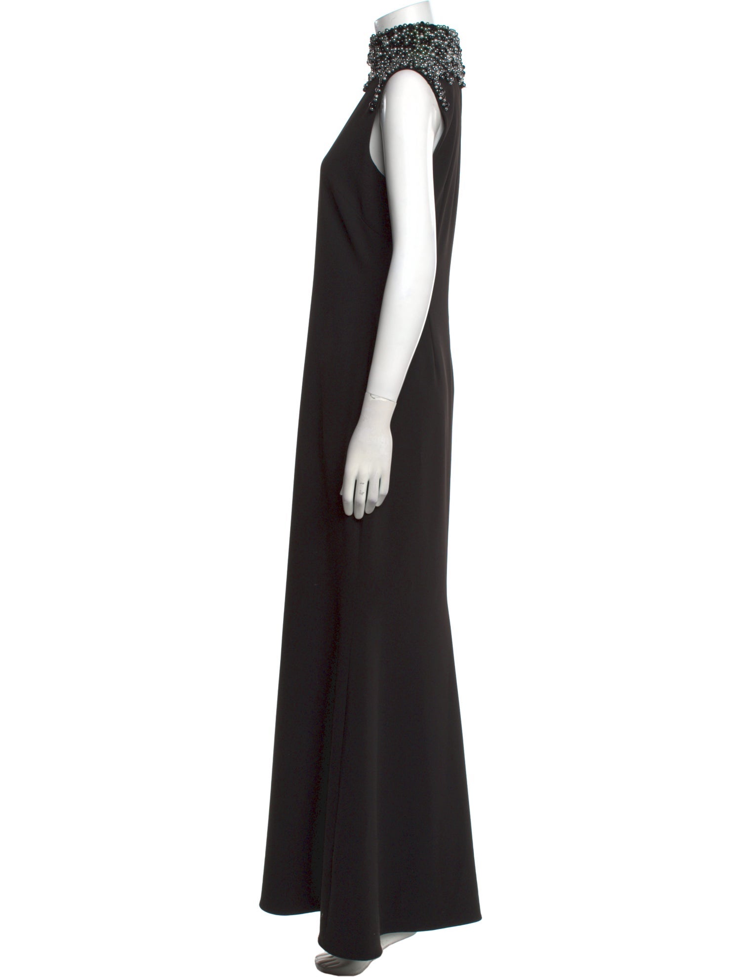 Badgley Mischka Mock Neck Long Dress