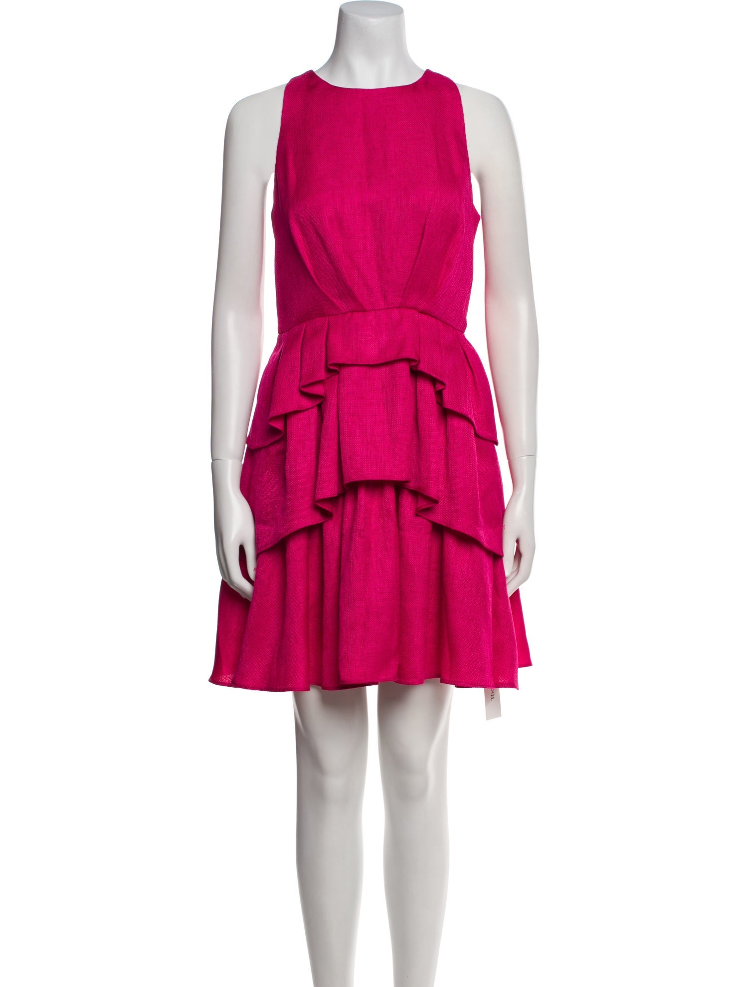 Badgley Mischka Crew Neck Mini Dress