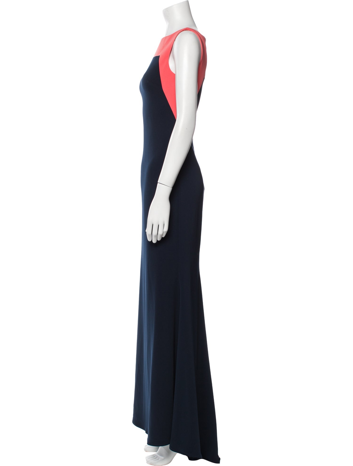 Badgley Mischka Bateau Neckline Long Dress