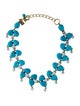 Badgley Mischka Blue Stone & Crystal Collar Necklace