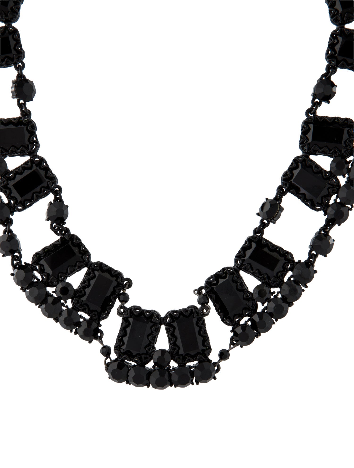 Badgley Mischka Crystal & Bead Collar Necklace