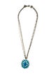 Badgley Mischka Blue Stone & Crystal Pendant Necklace