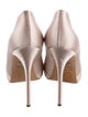 Badgley Mischka Satin Crystal Embellishments Pumps