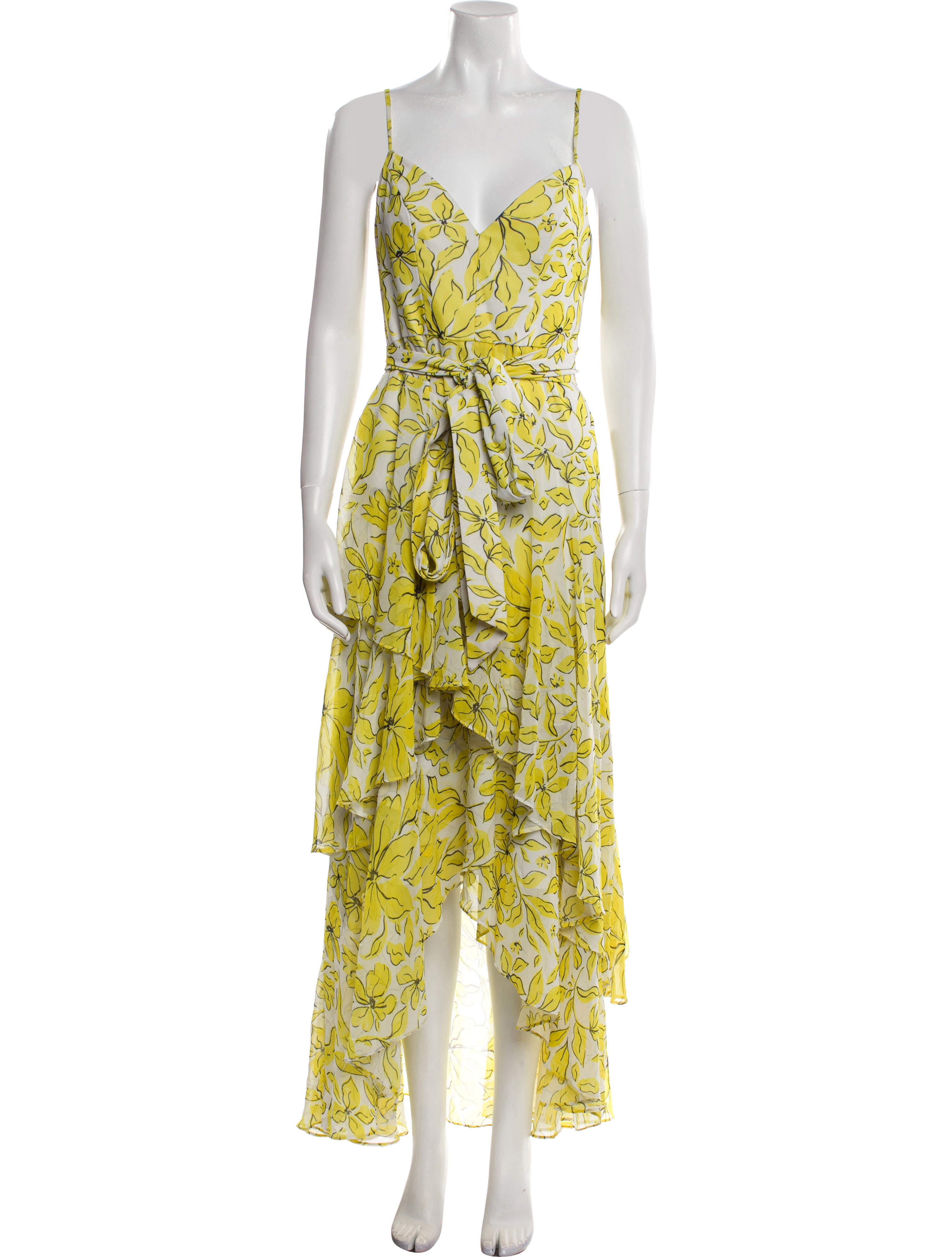 Badgley Mischka Printed Long Dress