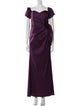 Badgley Mischka Square Neckline Long Dress