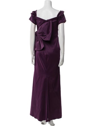 Badgley Mischka Square Neckline Long Dress