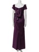Badgley Mischka Square Neckline Long Dress