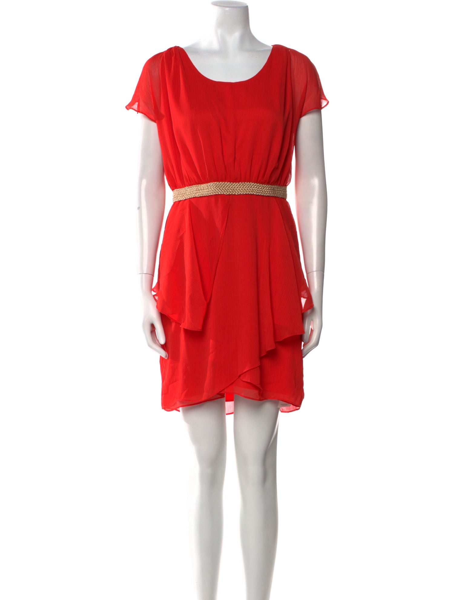 Badgley Mischka Scoop Neck Mini Dress