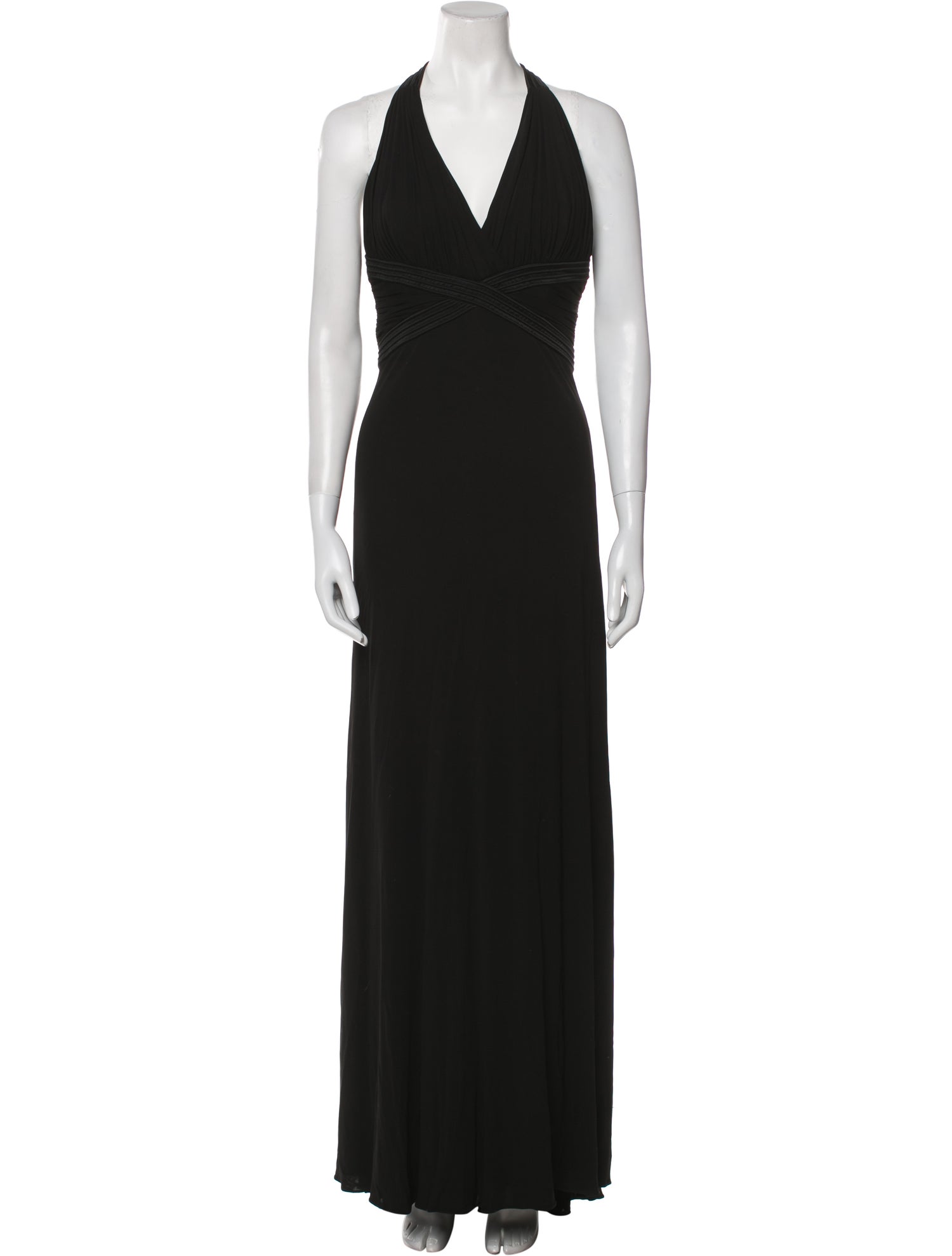 Badgley Mischka Halterneck Long Dress
