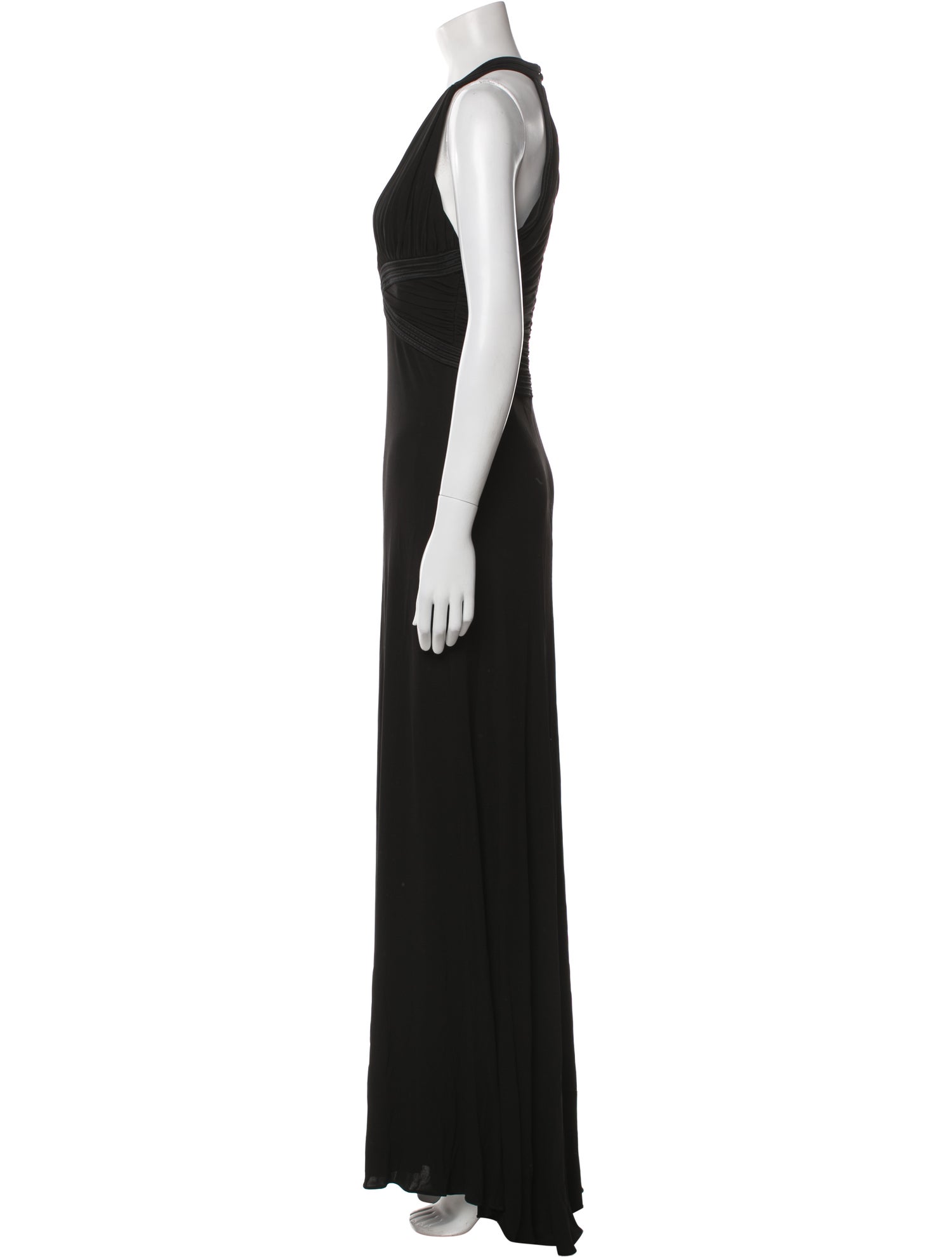 Badgley Mischka Halterneck Long Dress