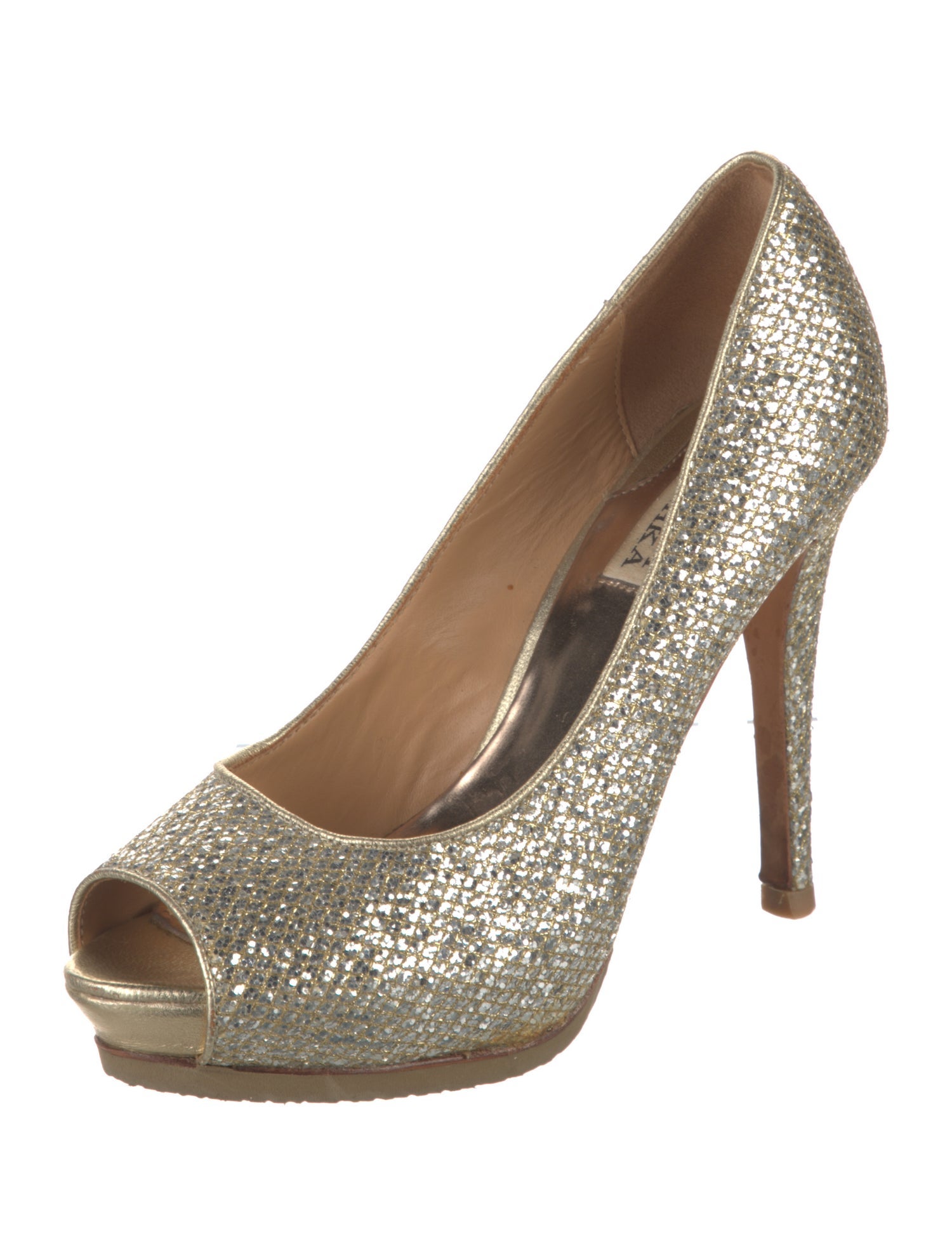 Badgley Mischka Glitter Sequin Embellishments Pumps