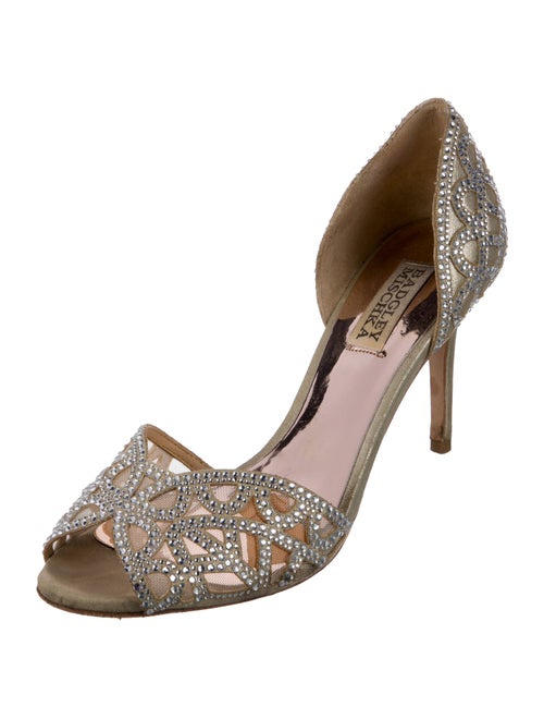 Badgley Mischka Satin Printed D'Orsay Pumps